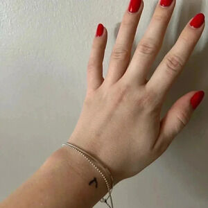 Minimalist silver  925 double strand bracelet 7.5”